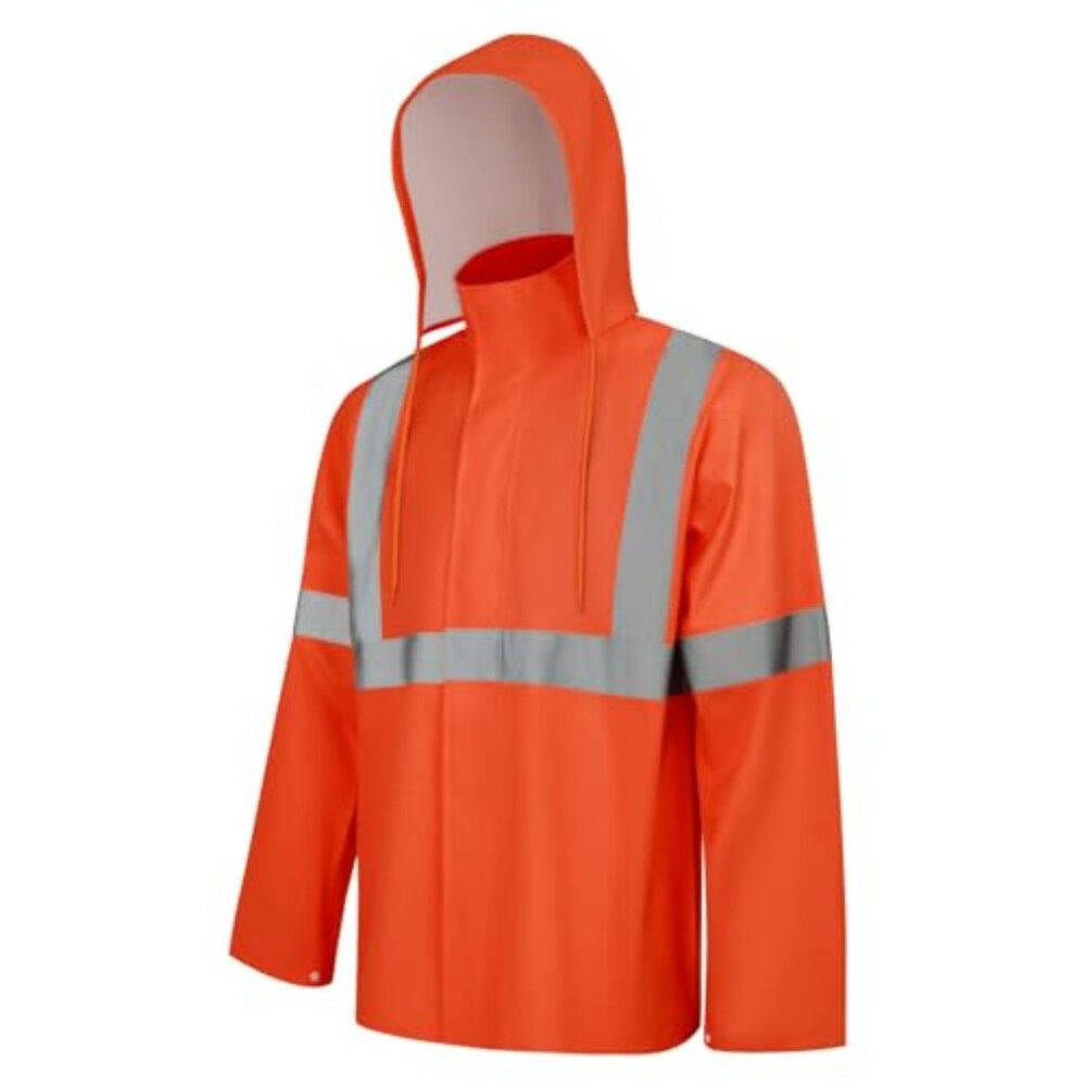 High Visibility Rain Jacket Waterproof Hooded Saf… - image 2